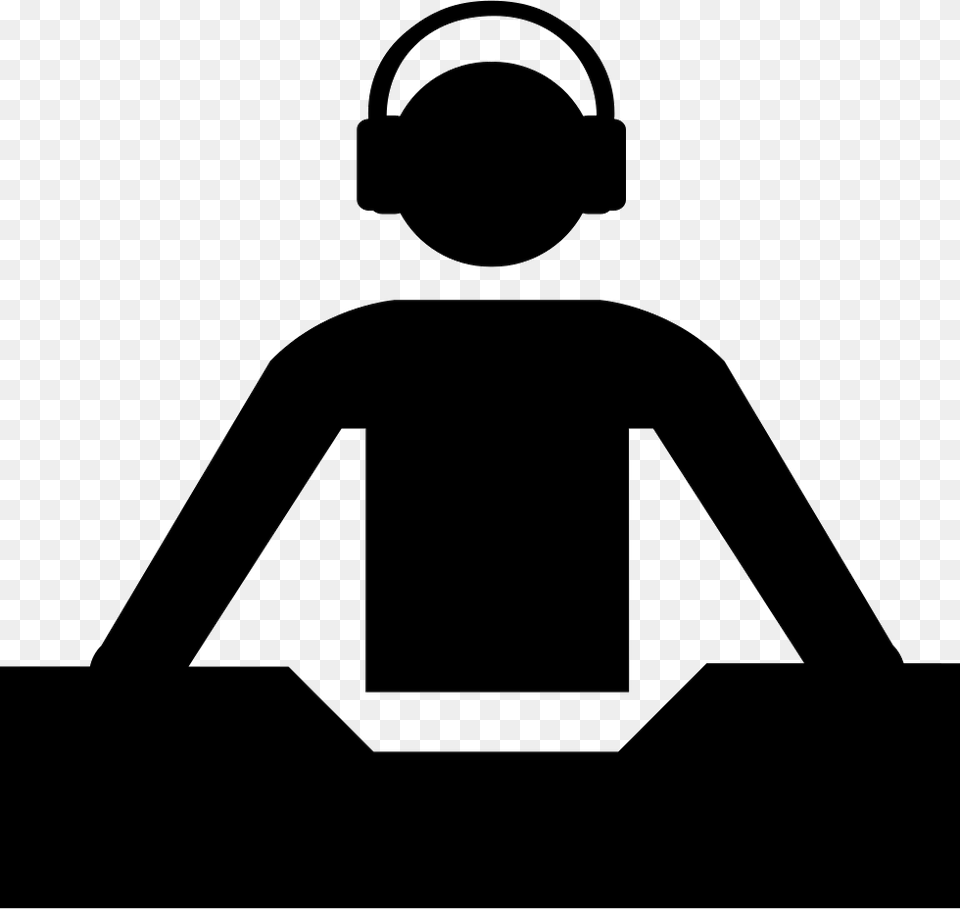 Dj At Party Comments Dj Icono, Stencil, Silhouette, Electronics Free Png Download