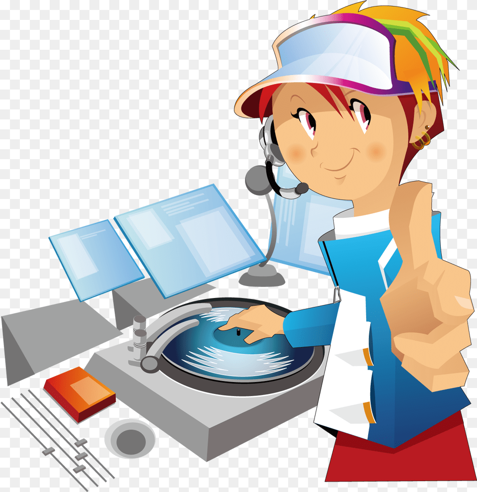 Dj Clipart Disc Jockey Disc Jockey Transparent, Face, Head, Person, Baby Free Png