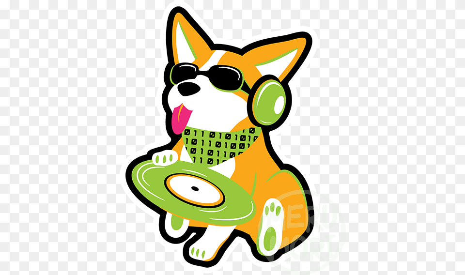 Dj Corgi Sticker Dj Corgi, Device, Grass, Lawn, Lawn Mower Png Image