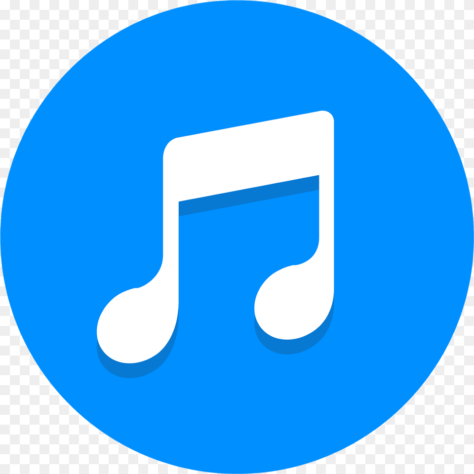 Dj Icon Music Blue Facebook Messenger Round Icon Music Icon Circle, Sign, Symbol, Disk, Text Free Transparent Png