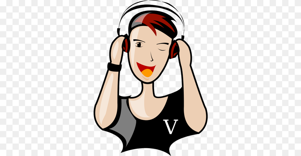 Dj Lady Vector Illustration, Adult, Female, Person, Woman Free Transparent Png