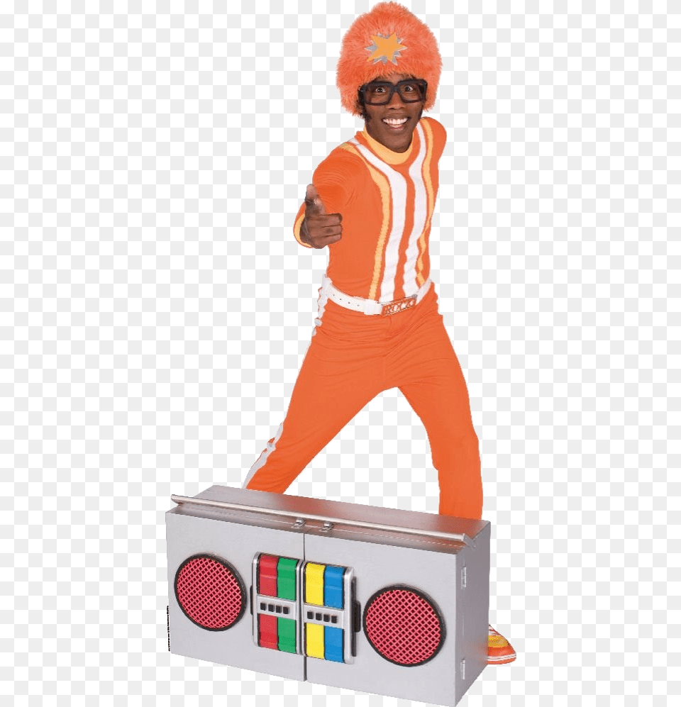 Dj Lance Yo Gabba Gabba, Person, Electronics, Clothing, Hat Png Image