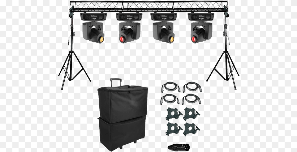 Dj Lights Moving Heads On Truss, Tripod, Accessories, Bag, Handbag Png Image