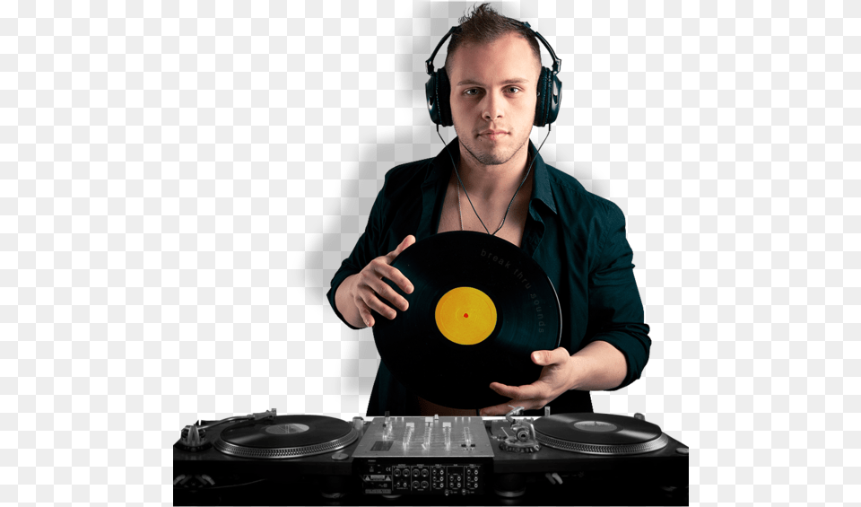 Dj Man, Adult, Electronics, Headphones, Male Free Transparent Png