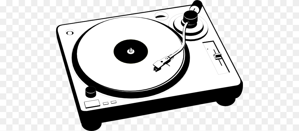 Dj Mixer Turntable Clipart, Cd Player, Electronics, Stencil, Disk Free Png