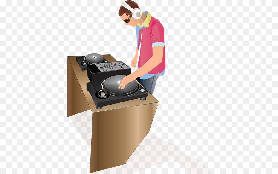 Dj Play Song Music Djs Design Vector Illustration Sitting, Adult, Male, Man, Person Png