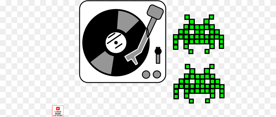 Dj Space Invaders Clip Art Vector Clip Art Turntable Record Player Clipart Png