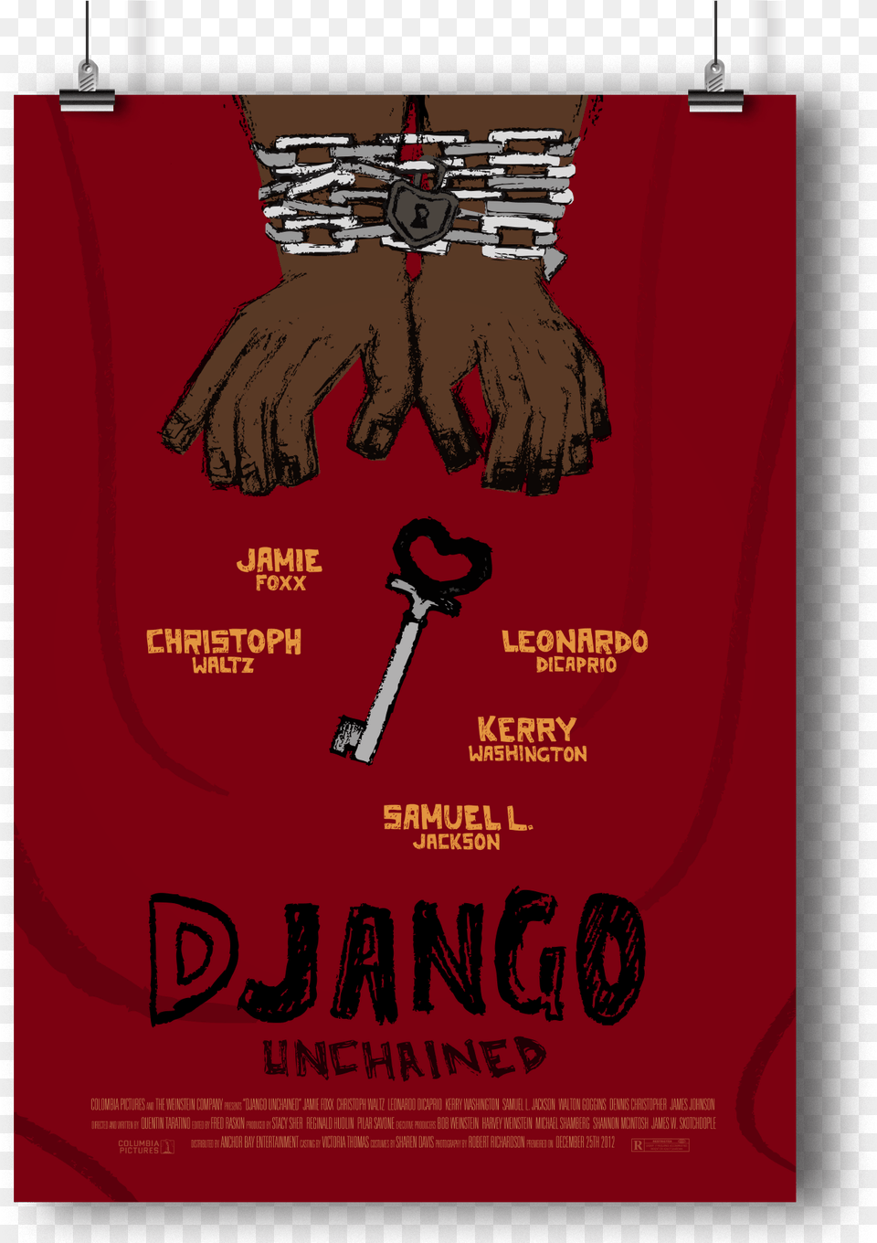 Django Unchained Movie Poster Banner, Advertisement, Person Free Png Download
