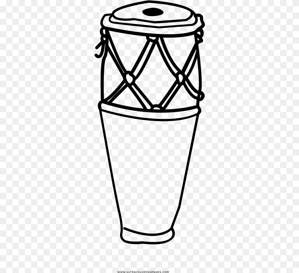 Djembe Coloring, Gray Free Transparent Png