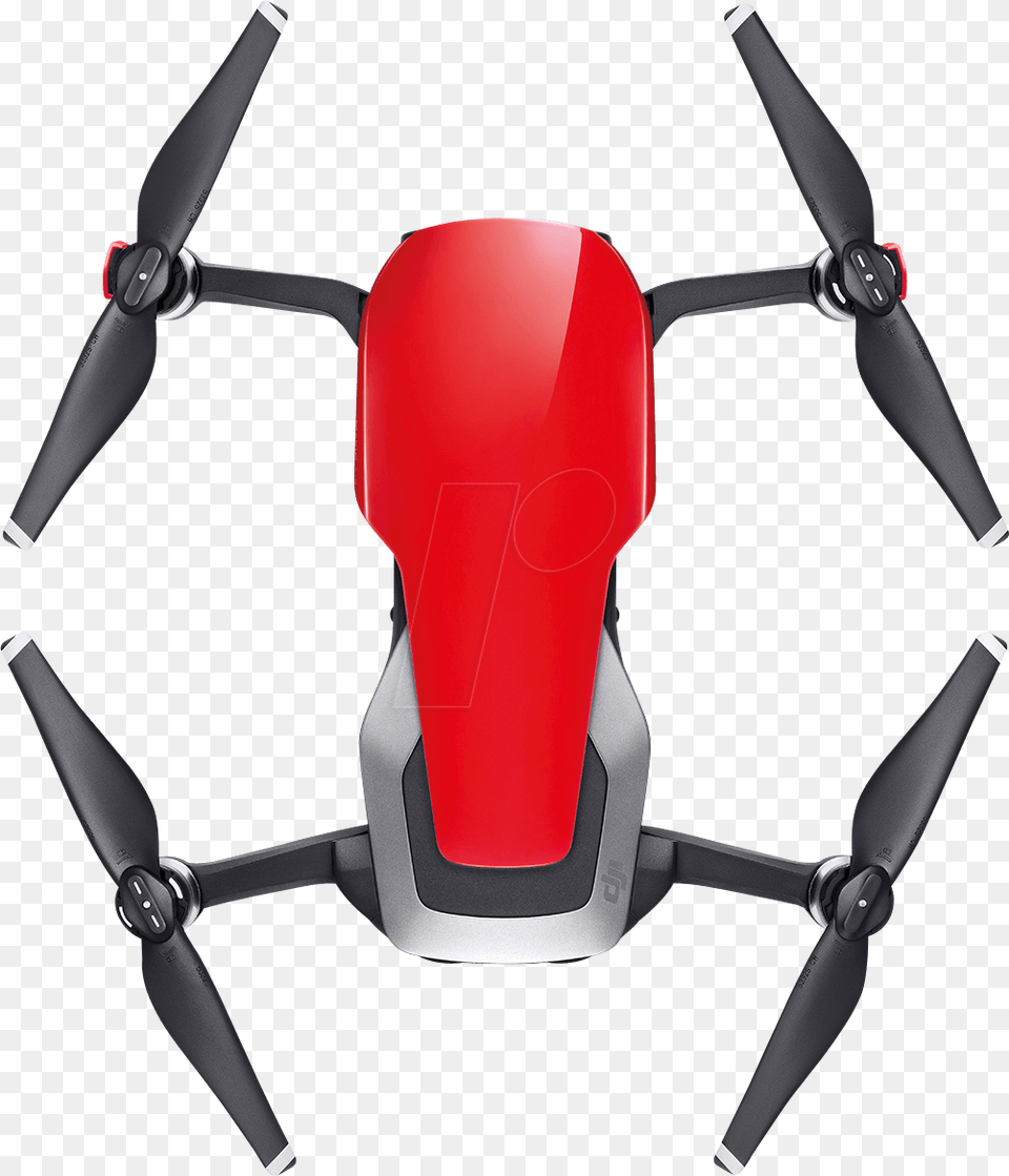 Dji Mavic Air Red Top View Transparent, Machine, Propeller, Gun, Weapon Free Png