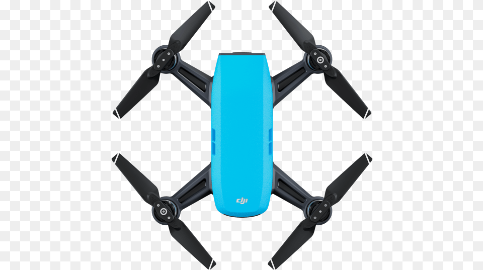 Dji Spark Blue Drone Top View Dji Spark Drone Blue, Machine, Propeller, Appliance, Ceiling Fan Free Transparent Png