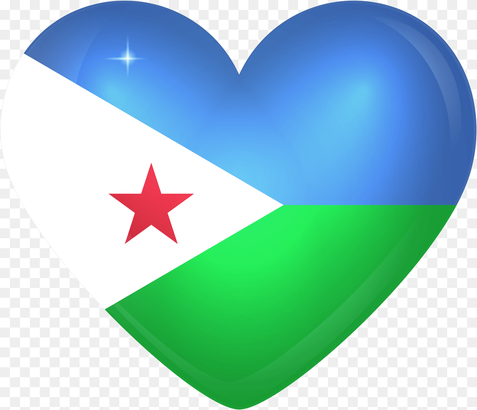 Djibouti Large Heart Flag Heart, Symbol Png Image