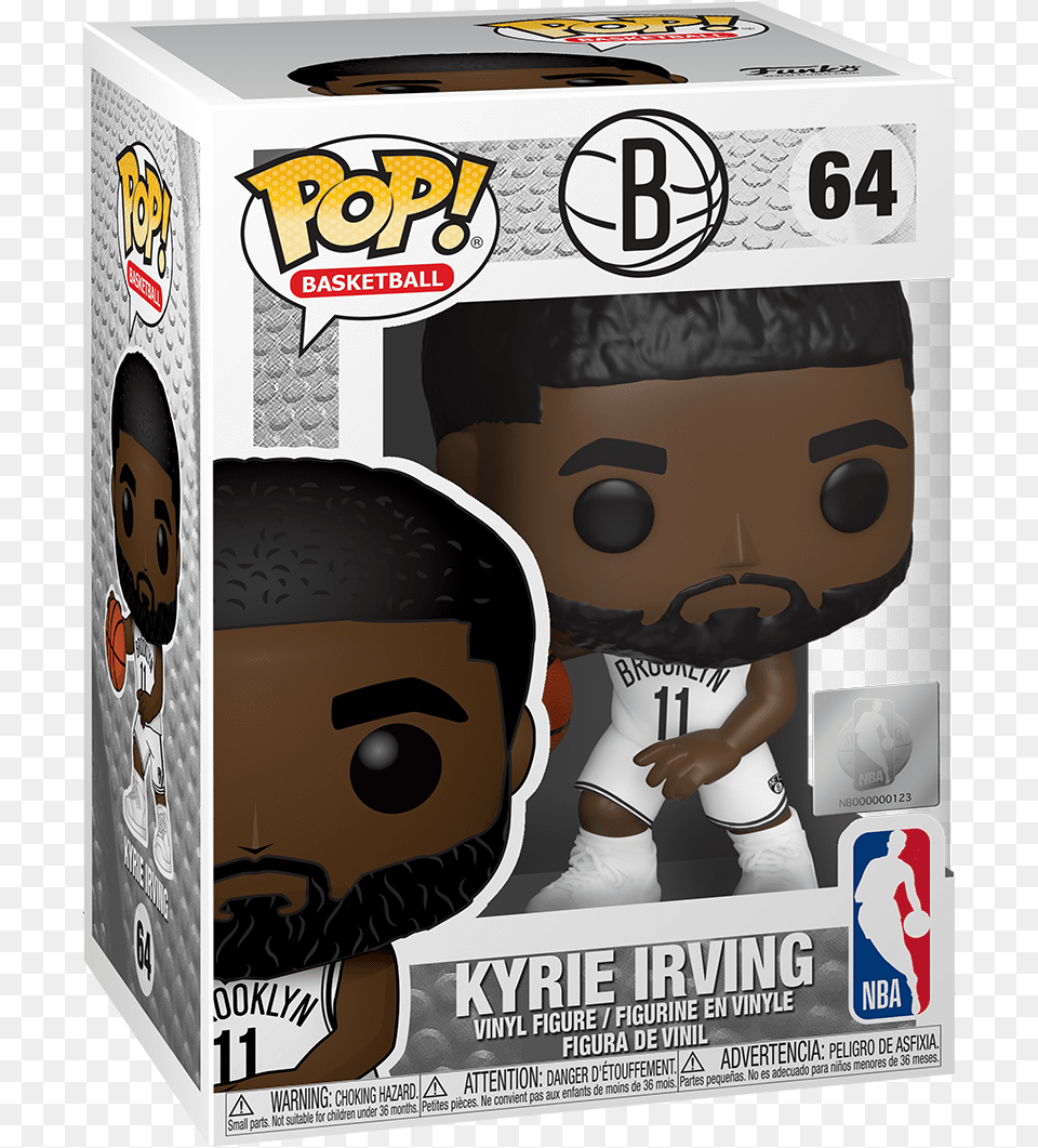 Djk Entertainment Basketball Nets Kyrie Irving 64 Funko Pop Anthony Davis, Box, Person, Baby, Head Png Image