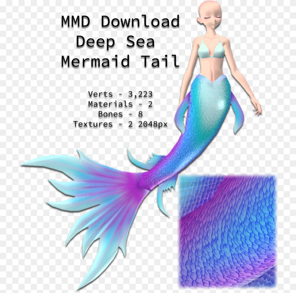 Dl Deep Sea Mermaid Tail By Clairndikebar Mmd Mermaid Tail, Adult, Female, Person, Woman Png