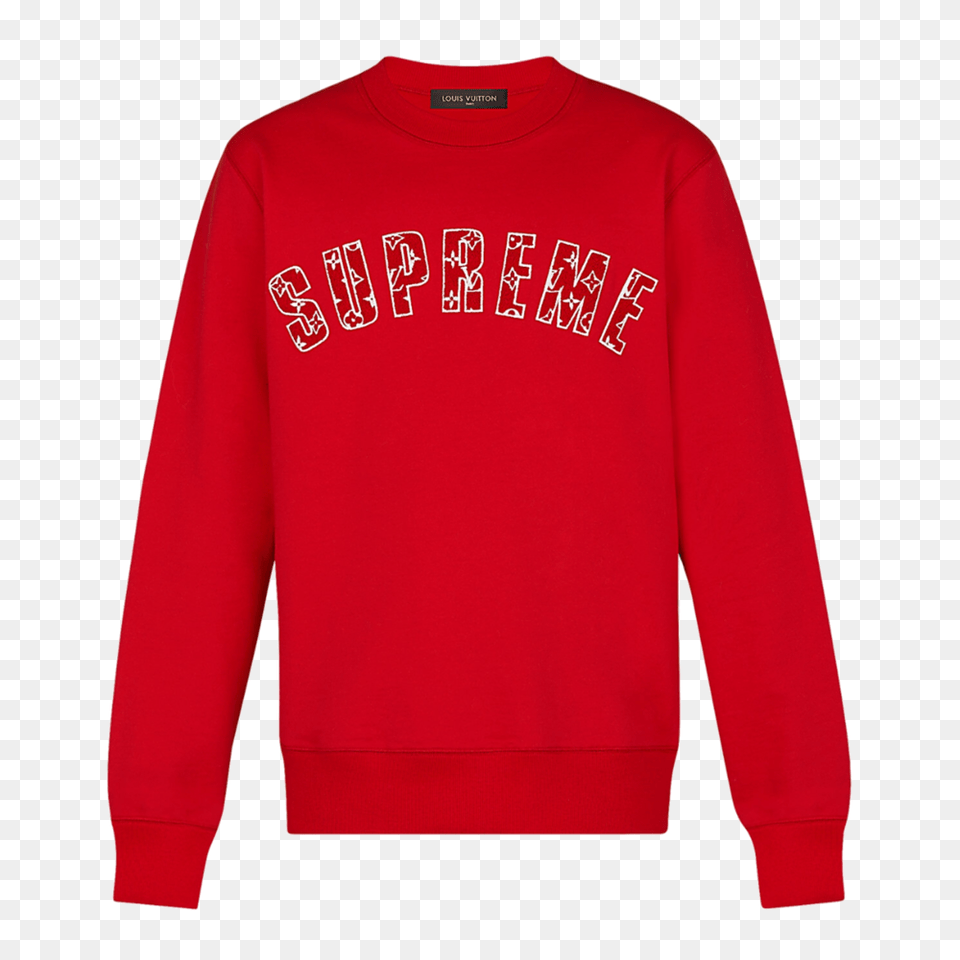 Dlv Rtw Lv X Supreme, Clothing, Hoodie, Knitwear, Sweater Free Png