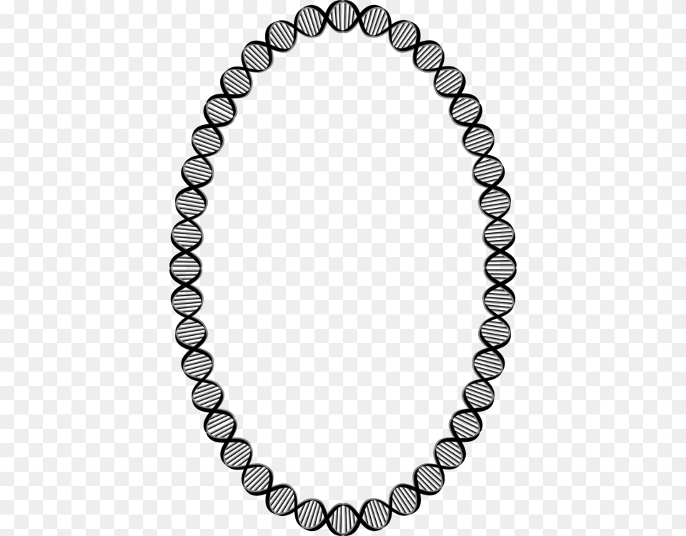 Dna Borders And Frames Nucleic Acid Double Helix Ellipse Necklace, Oval, Accessories, Jewelry Free Transparent Png