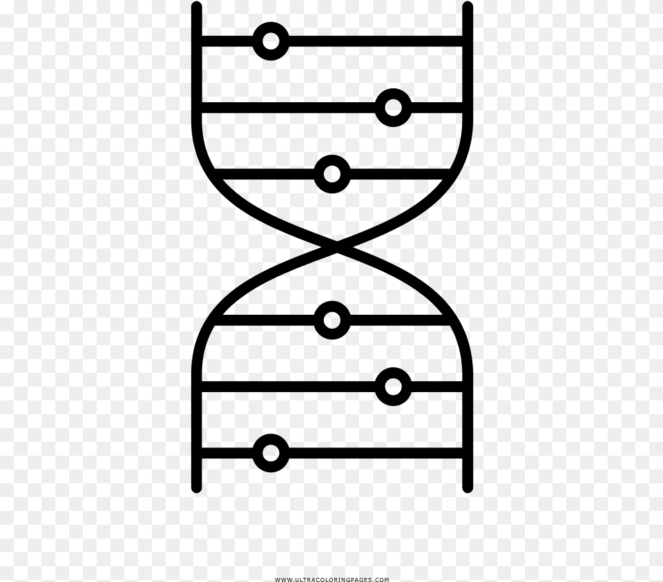 Dna Helix Coloring Page, Gray Png