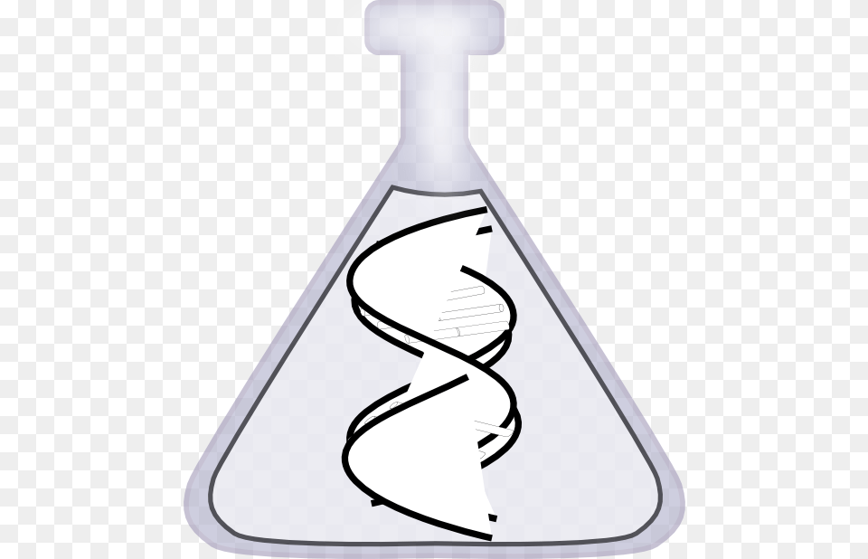 Dna In A Bottle Adn In A Bottle Ocal Black White Line Bottle, Coil, Spiral Free Png Download