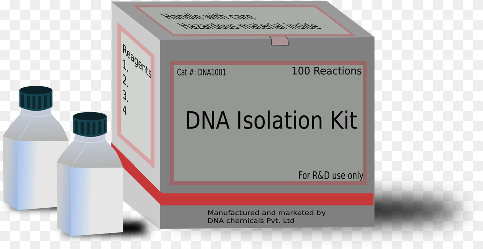 Dna Isolation Kit Clipart, Bottle, Box, Cardboard, Carton Free Png