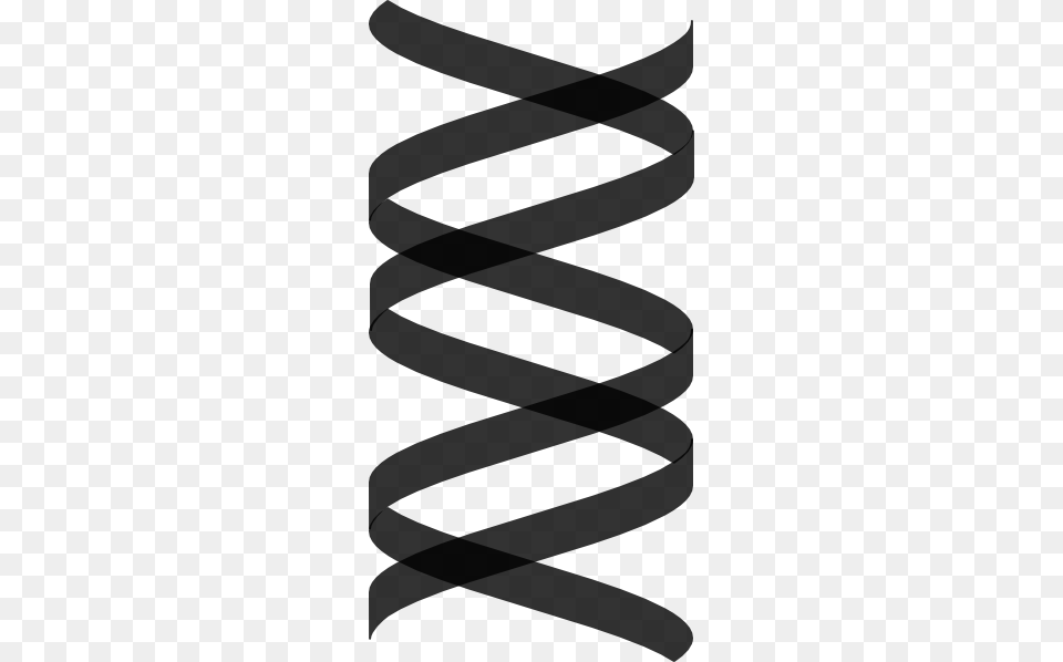 Dna Strand Black And White Clip Art, Coil, Spiral, Animal, Fish Png