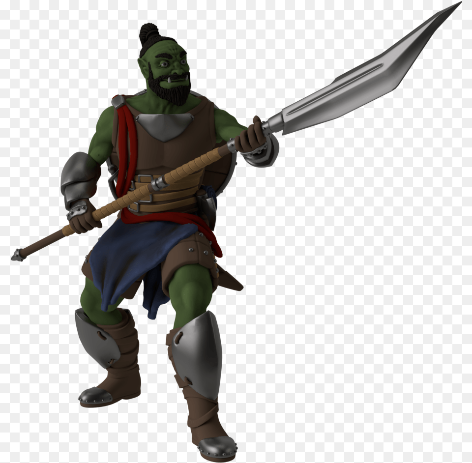 Dnd Half Orc Fighter, Person, Clothing, Glove, Face Free Transparent Png