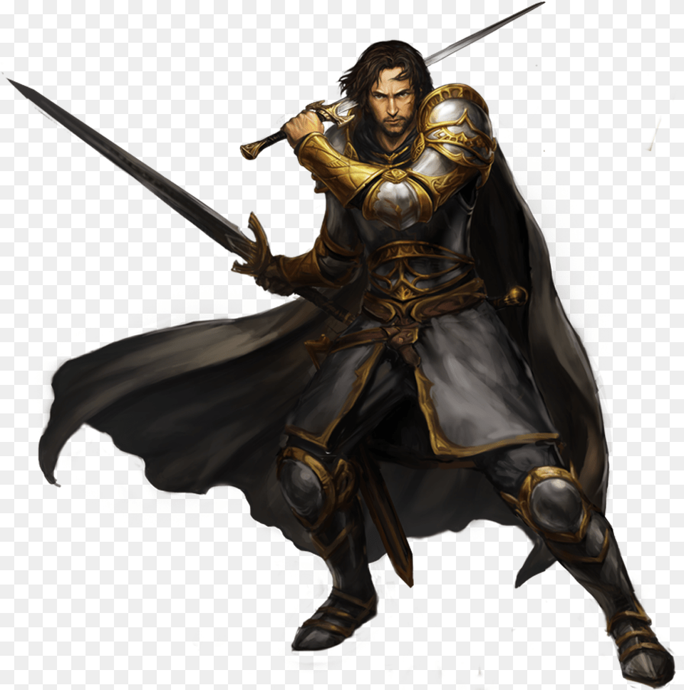 Dnd Warrior Human Fighter Dual Wield, Adult, Wedding, Weapon, Sword Free Transparent Png