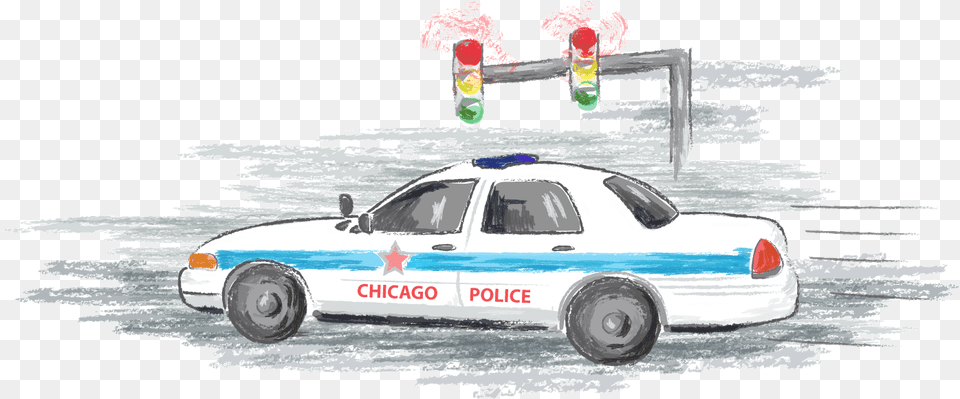 Do Chicago Cops Have To Follow Traffic Laws Wbez Chicago Police Cars Drawing, Car, Transportation, Vehicle, Machine Free Transparent Png