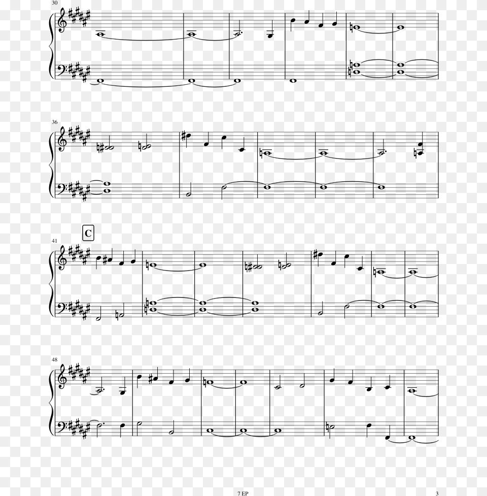 Do It For You Piano Sheet, Gray Free Png Download