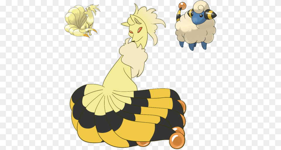 Do Ninetails And Mareep Or Primarina Sheep Pokemon, Baby, Person Free Png