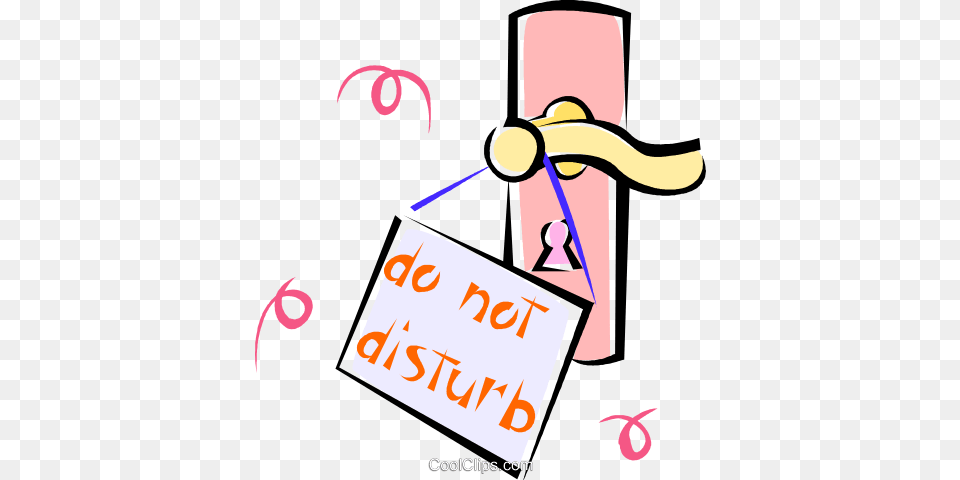 Do Not Disturb Sign Royalty Vector Clip Art Illustration, Text, People, Person Png