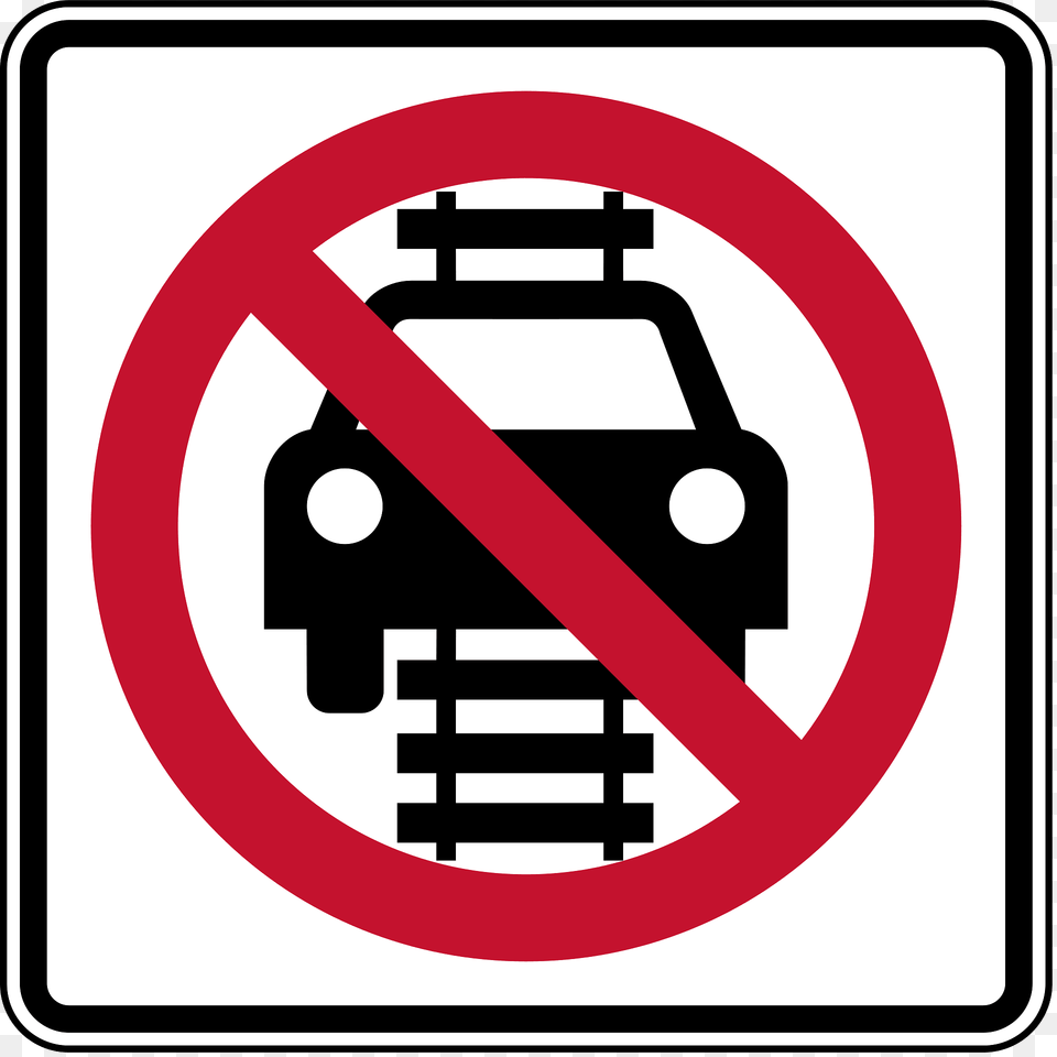 Do Not Drive On Tracks Clipart, Sign, Symbol, Road Sign Png Image