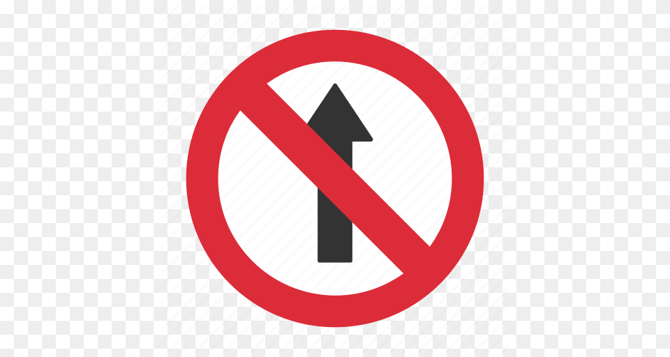 Do Not Enter No Straight Prohibit Straight Prohibit Traffic, Sign, Symbol, Road Sign Png Image