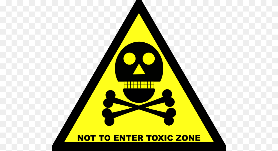 Do Not Enter The Toxic Area Logo Clippings Symbol Of Chemical Properties, Triangle, Sign Free Png Download