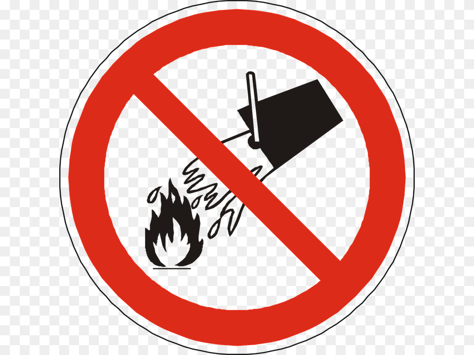 Do Not Extinguish With Water, Sign, Symbol, Road Sign, Disk Png
