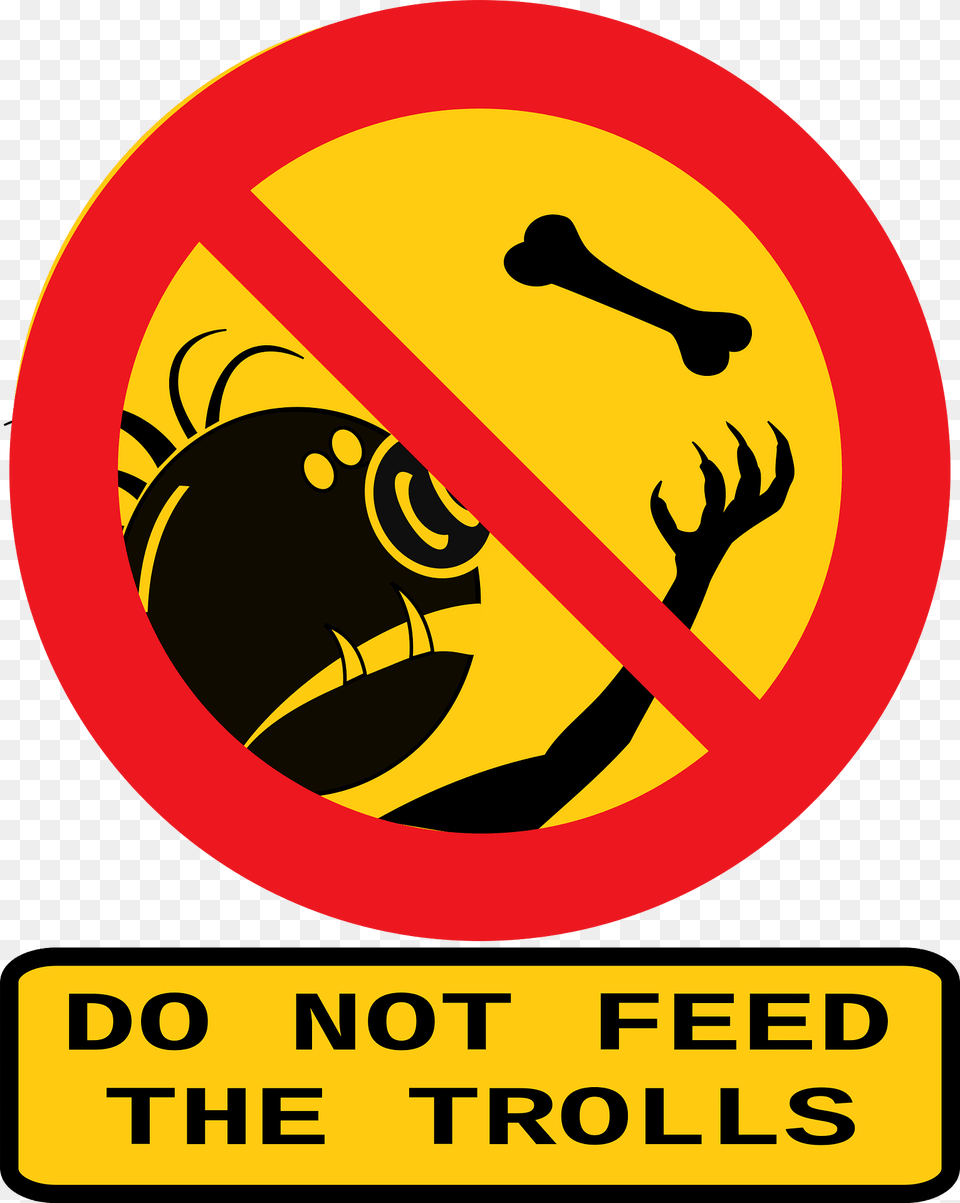 Do Not Feed The Trolls Clipart, Sign, Symbol, Road Sign Free Png Download
