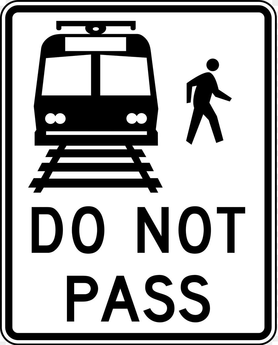 Do Not Pass Stopped Trains Clipart, Sign, Symbol, Adult, Male Png