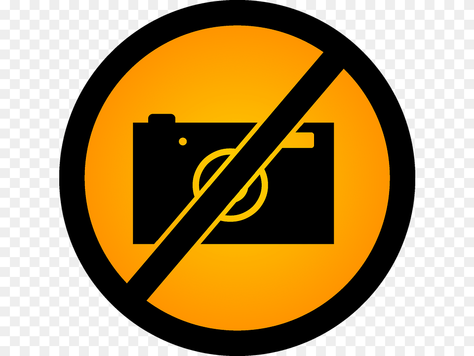 Do Not Take Photos A Ban On Taking Pictures Yellow, Sign, Symbol, Astronomy, Moon Free Png
