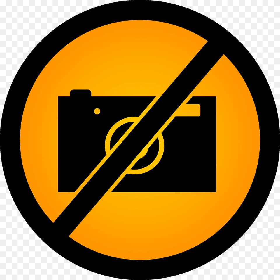 Do Not Take Photos A Ban On Taking Pictures Yellow No Camera Clipart, Astronomy, Moon, Nature, Night Free Transparent Png