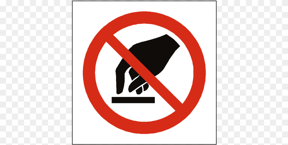 Do Not Touch Symbol Sign, Road Sign Free Png Download