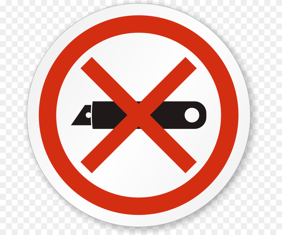 Do Not Use Blades To Open Iso Sign Do Not Use Blades, Symbol, Road Sign Free Png Download