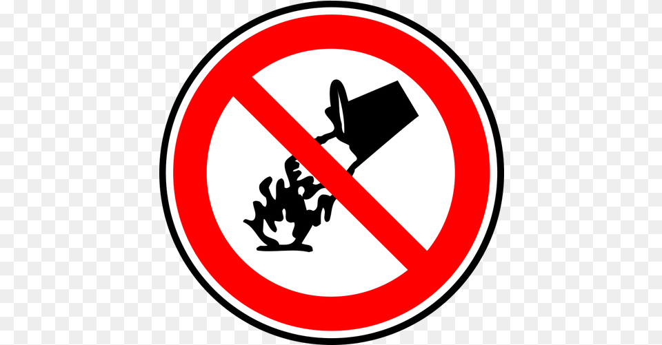 Do Not Use Liquid Water On Fire Sign, Symbol, Road Sign Png Image