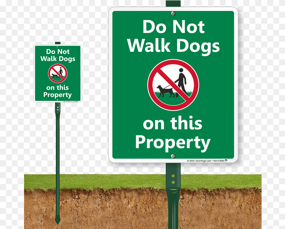 Do Not Walk Dogs On Property Lawnboss Sign Please Keep Pets Off The Landscaping, Symbol, Road Sign, Person, Animal Free Transparent Png