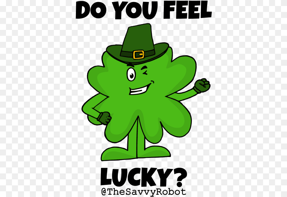 Do You Feel Lucky Clover Portfolio Cartoon, Clothing, Green, Hat, Nature Free Png Download