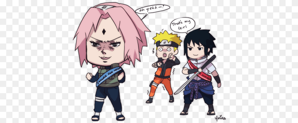 Do You Like Sakura As A Character In Naruto Quora Thing On Forehead, Book, Comics, Publication, Baby Free Png Download