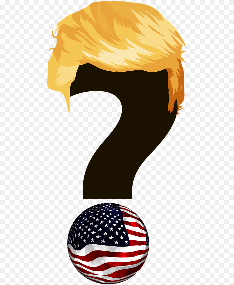 Do You Need A Psychologist To Tell You Trump Is Crazy Vraagteken Trump, American Flag, Flag, Adult, Female Png Image