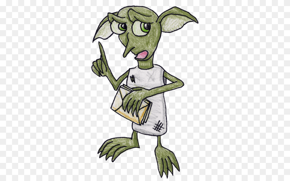 Dobby Holds Harrys Mail, Art, Baby, Person, Face Free Png