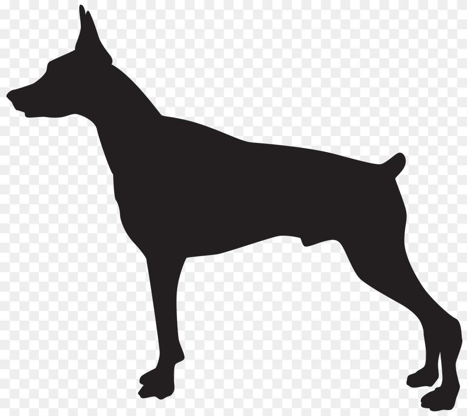 Doberman Dog Silhouette Clip Art Gallery, Animal, Canine, Mammal, Newfoundland Free Png