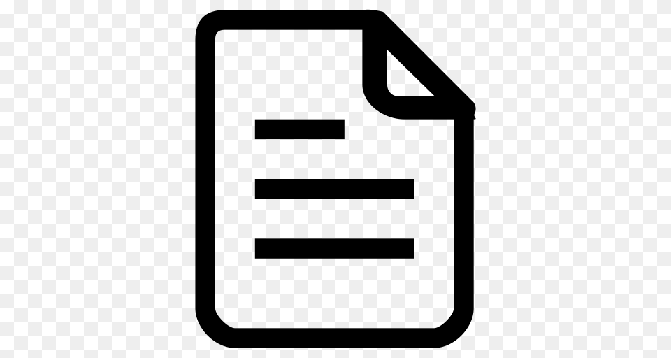 Doc Document Icon With And Vector Format For Free, Gray Png Image