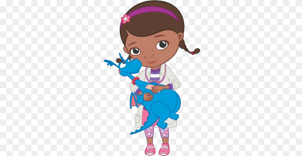 Doc Holding Friend Clipart Doctora Juguetes, Book, Comics, Publication, Purple Free Transparent Png