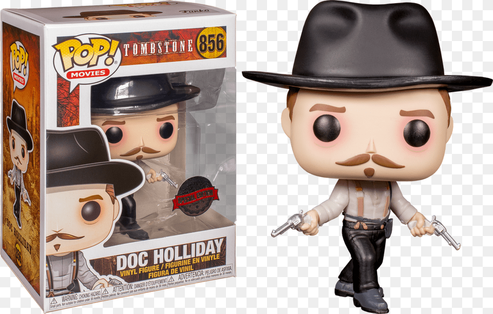 Doc Holliday Stand Off Pop Vinyl Figure Tombstone Funko Pop Doc Holliday, Clothing, Doll, Hat, Toy Png
